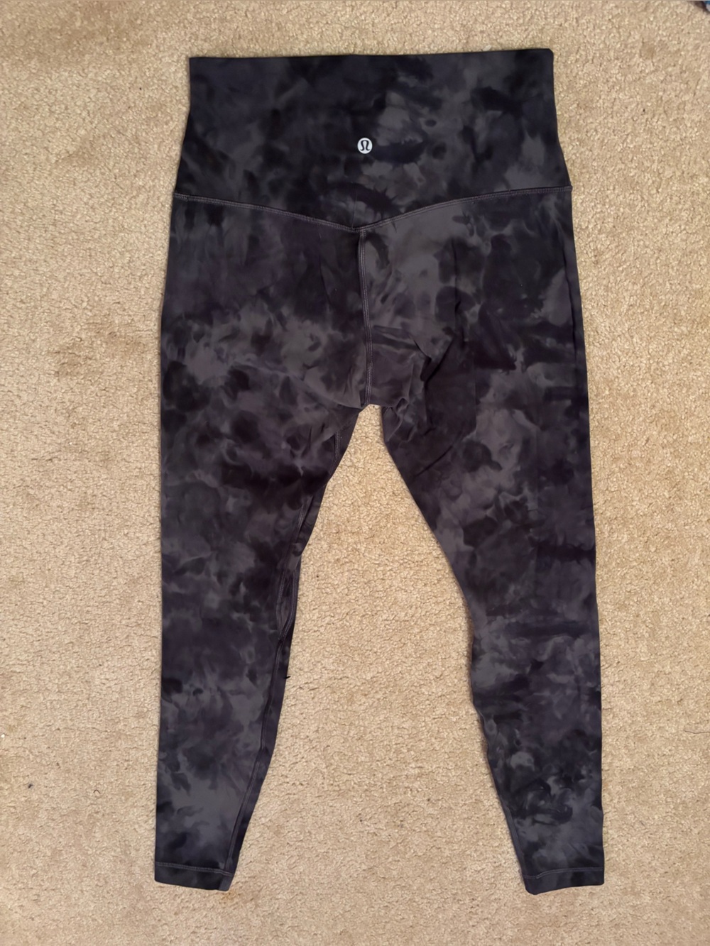 lululemon women’s Black Tie-Dye High-Rise Leggings